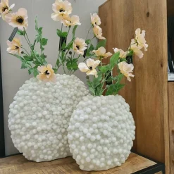 Light en Living Vaas deco 44x19x37 cm BERRIES beige – Light & Living