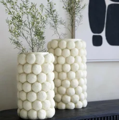 Light en Living Vaas deco Ø19X32,5 cm ZEEËGEL creme