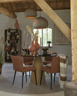 Light en Living Vaas deco Ø21x60 cm KAVANSI mat terra-roze