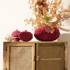 Light en Living Vaas Deco Ø47,5X25,5 CM Coral Rood