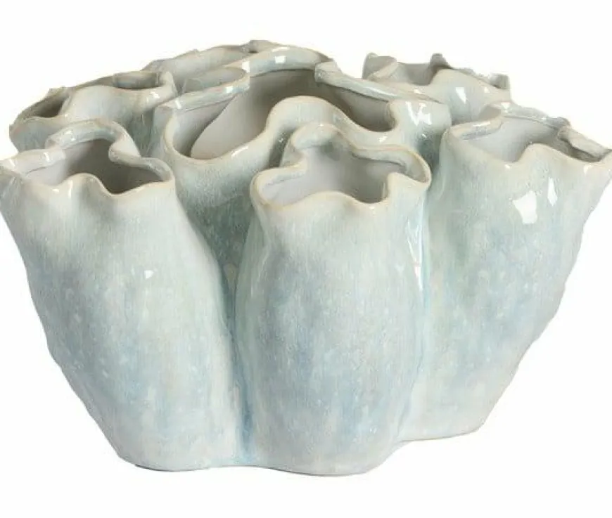Light en Living Vaas deco Ø28x38 cm ZELATA keramiek crème+taupe