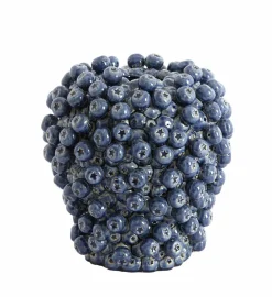 Light en Living Vaas deco Ø25,5x27 cm BERRIES keramiek donkerblauw