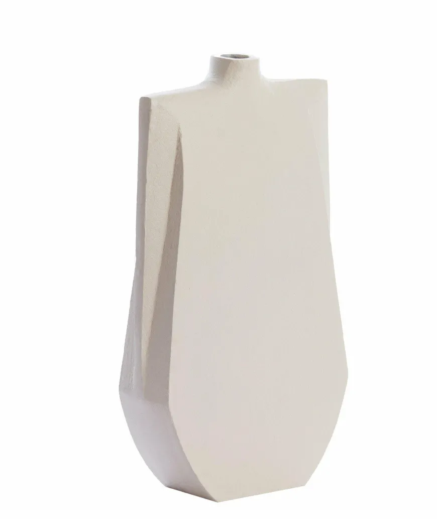 Light en Living Vaas deco 21x7,5x41 cm MAKAHA crème