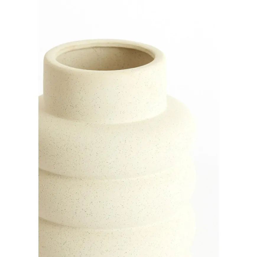 Light en Living Vaas deco Ø23X32,5 cm TRIORA keramiek mat creme