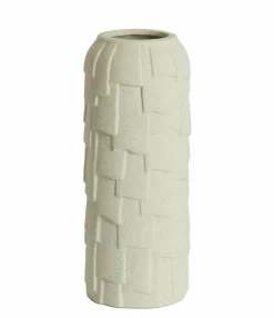 Light en Living Vaas deco Ø14x34,5 cm LEIMA keramiek mat crème