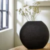 Light en Living Vaas deco RAYSKIN mat zwart - 49,5x20x45 cm