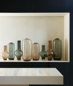 Light en Living Vaas KAELA glas grijs - 2 maten
