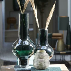 Light en Living Vaas KAELA glas groen - 2 maten