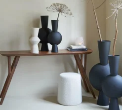Light en Living Vaas KAVANDU mat zwart - 3 maten