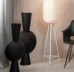 Light en Living Vaas KAVANDU mat zwart - 3 maten