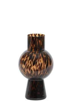 Light en Living Vaas NARRA glas bruin-donker bruin - Ø17,5x31 cm