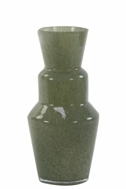 Light en Living Vaas TROSMU glas grijs-groen - 2 maten