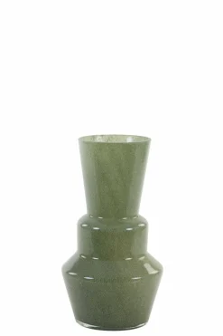 Light en Living Vaas TROSMU glas grijs-groen - 2 maten