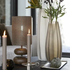Light en Living Vaas Ø17,5x44,5 cm BRADLEY glas licht bruin