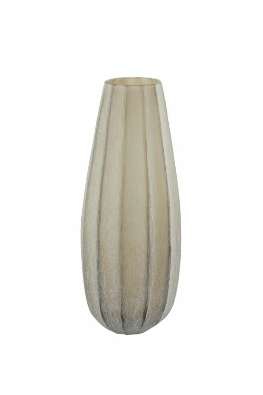 Light en Living Vaas Ø17,5x44,5 cm BRADLEY glas licht bruin