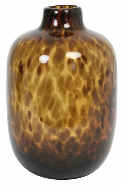 Light en Living Vaas Ø16x25 cm DAKAR Glas bruin-zwart