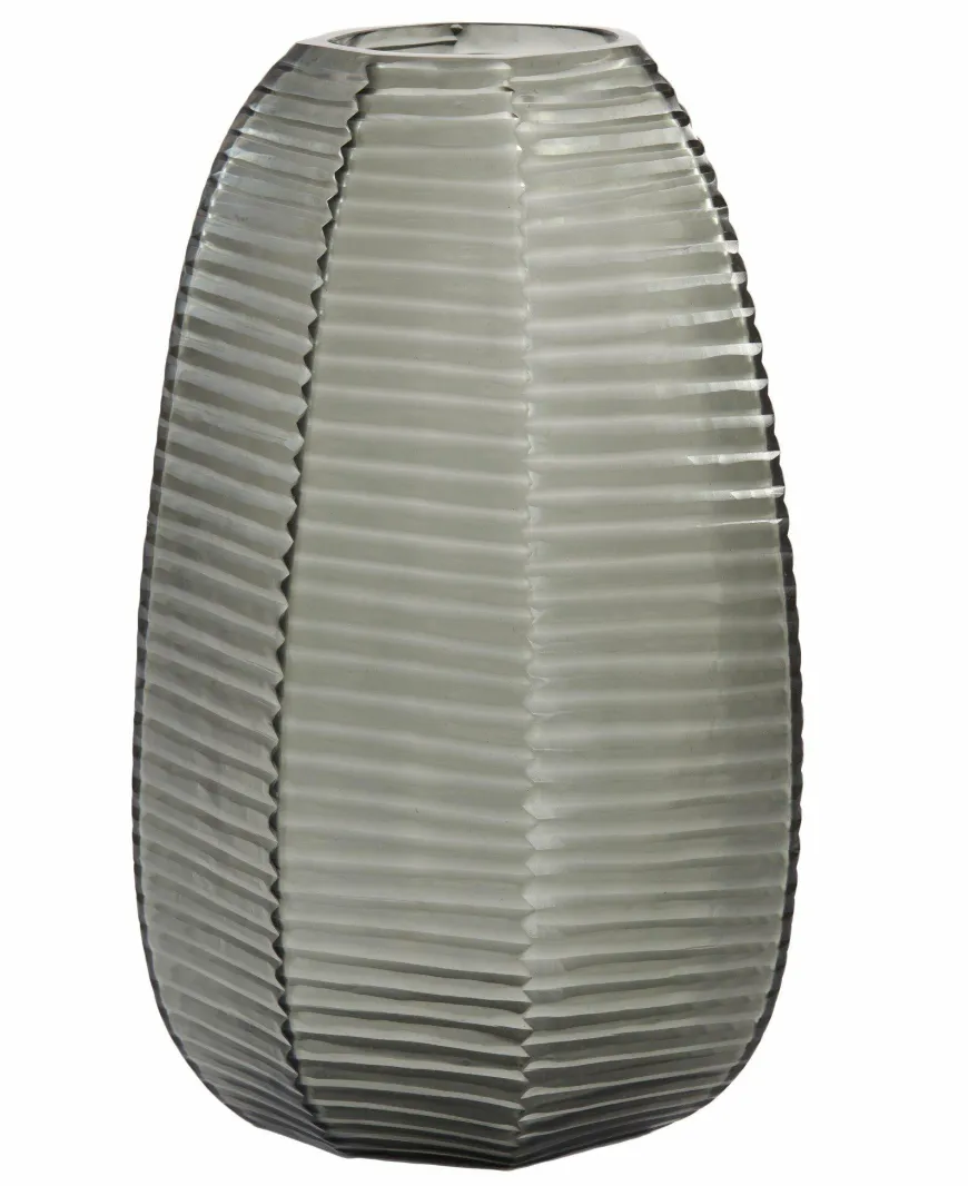 Light en Living Vaas Ø23x37,5 cm MAEVA smoke glas grijs