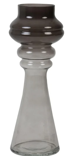 Light en Living Vaas Ø13x35 cm LAVON glas smoke grijs