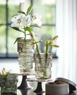 Light en Living Vaas Ø17x22 cm DOURO smoke glas