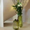 Light en Living Vaas Ø21x38 cm MURELA glas olijf groen
