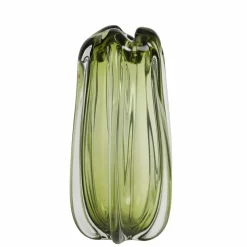 Light en Living Vaas Ø21x38 cm MURELA glas olijf groen