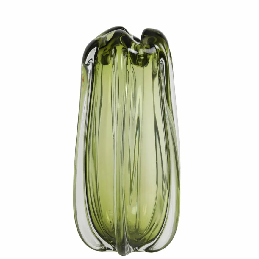 Light en Living Vaas Ø21x38 cm MURELA glas olijf groen