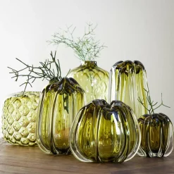 Light en Living Vaas Ø21x30 cm MURELA glas olijf groen