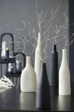 Light en Living Vaas Ø9,5x46 cm ANGIRA mat zwart