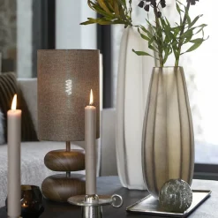 Light en Living Vaas Ø17x60 cm BRADLEY glas licht bruin