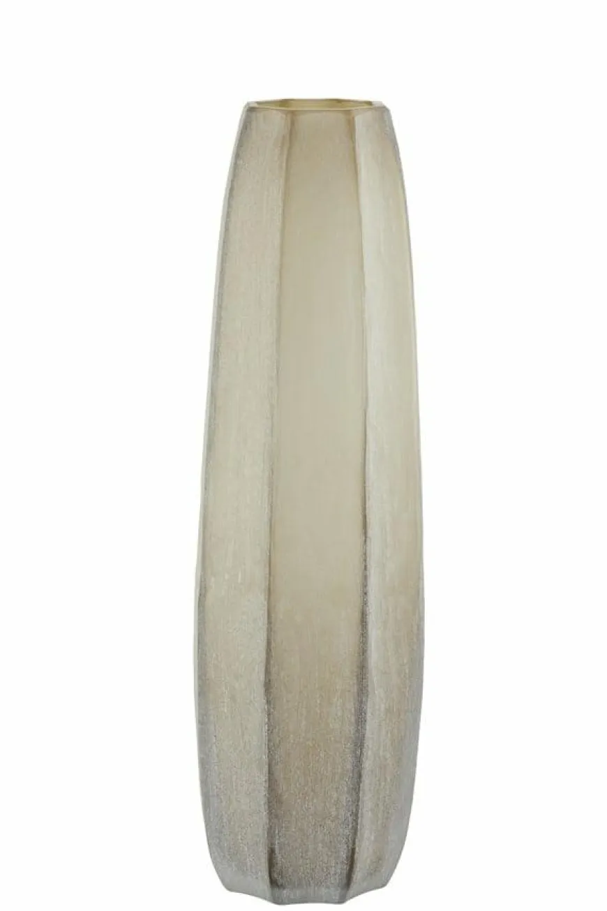 Light en Living Vaas Ø17x60 cm BRADLEY glas licht bruin