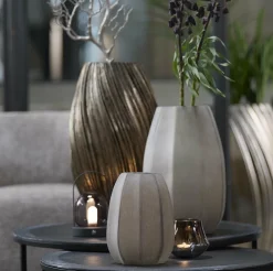 Light en Living Vaas Ø17x23,5 cm BRADLEY glas licht bruin