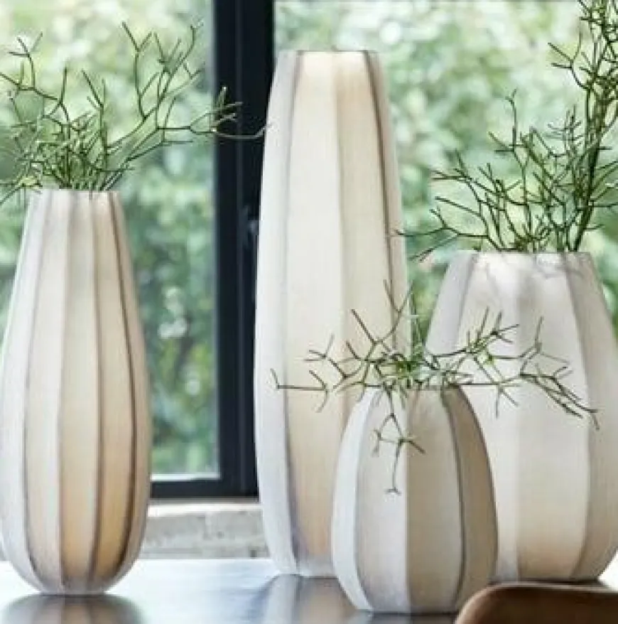 Light en Living Vaas Ø17x23,5 cm BRADLEY glas licht bruin