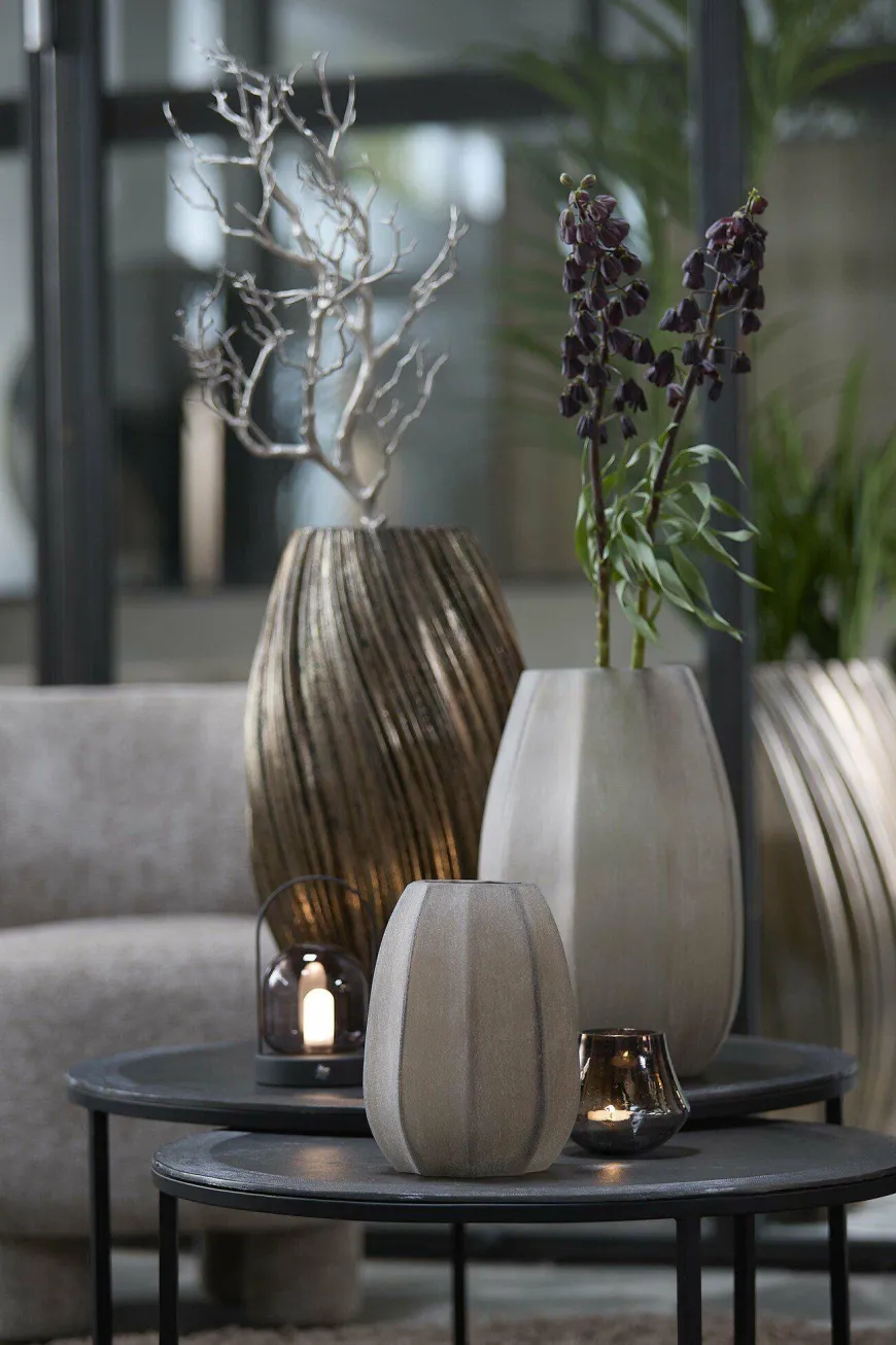 Light en Living Vaas Ø17x23,5 cm BRADLEY glas licht bruin