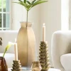Light en Living Vaas 24,5x22,5x50,5 cm VELIKO glas donker bruin