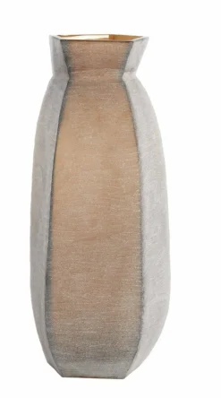Light en Living Vaas 24,5x22,5x50,5 cm VELIKO glas donker bruin