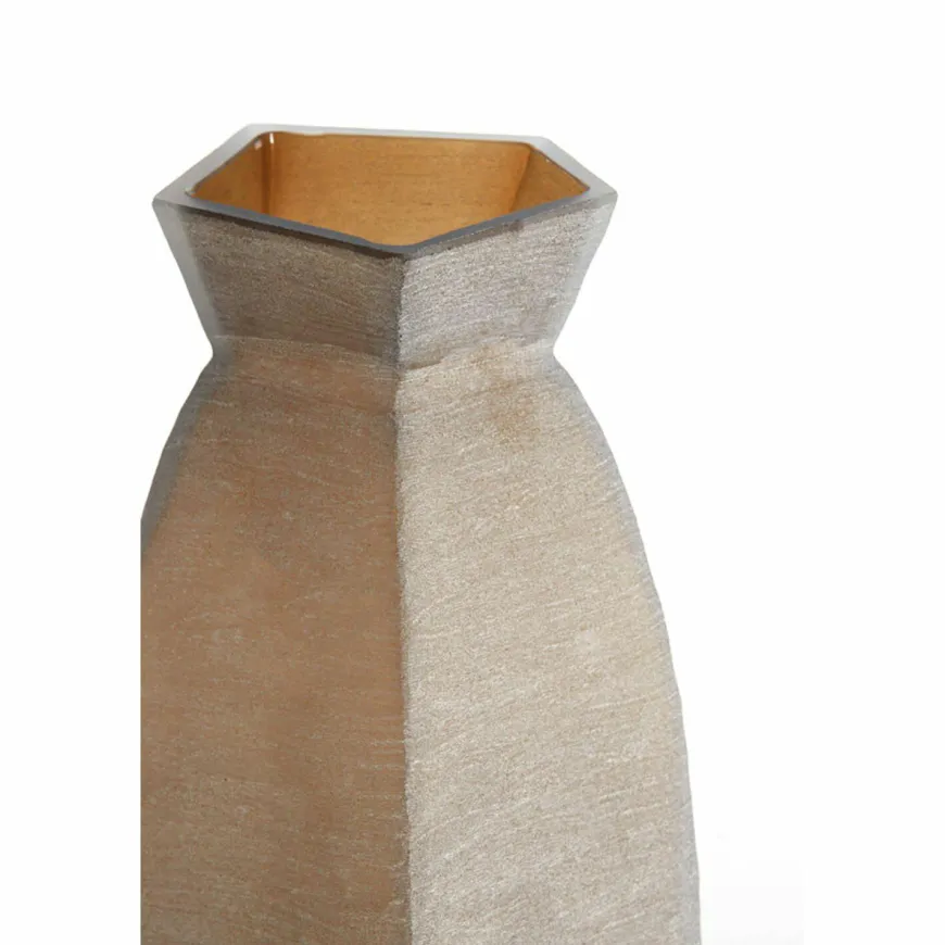 Light en Living Vaas 24,5x22,5x50,5 cm VELIKO glas donker bruin