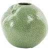 Light en Living Vaas 20,5x19,5x18,5 cm ORANGE keramiek groen