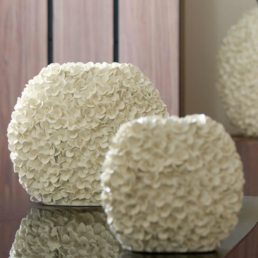 Light en Living Vaas 44x20,5x38,5 cm PHYLIA crème