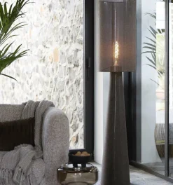 Light en Living Vloerlamp Ø38x180 cm MICKY linnen bruin