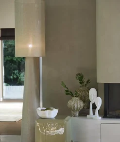 Light en Living Vloerlamp Ø38x180 cm MICKY linnen olijf groen