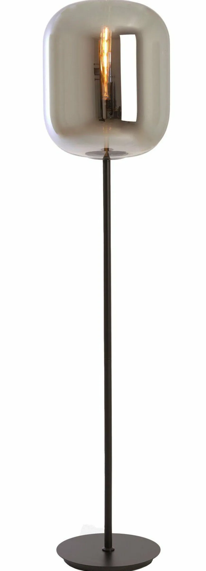 Light en Living Vloerlamp Ø35x160 cm JULIA glas smoke+zwart