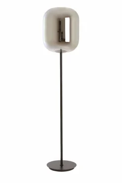 Light en Living Vloerlamp Ø35x160 cm JULIA glas smoke+zwart