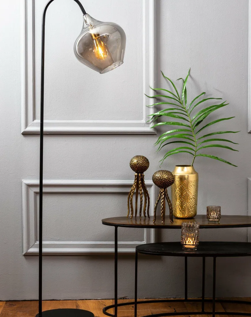 Light en Living Vloerlamp 28x45x160 cm RAKEL mat zwart