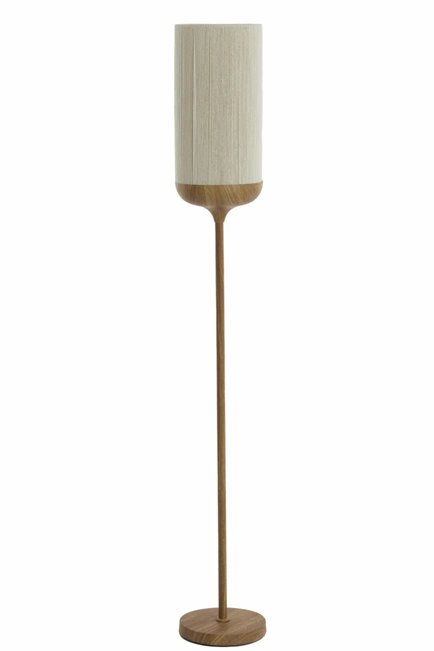 Light en Living Vloerlamp Ø23x159 cm DANIA hout print naturel+touw crème