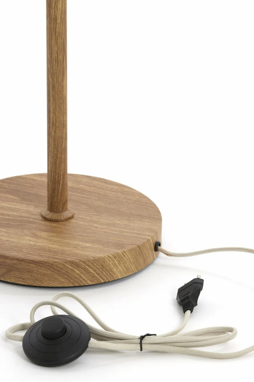 Light en Living Vloerlamp Ø23x159 cm DANIA hout print naturel+touw crème