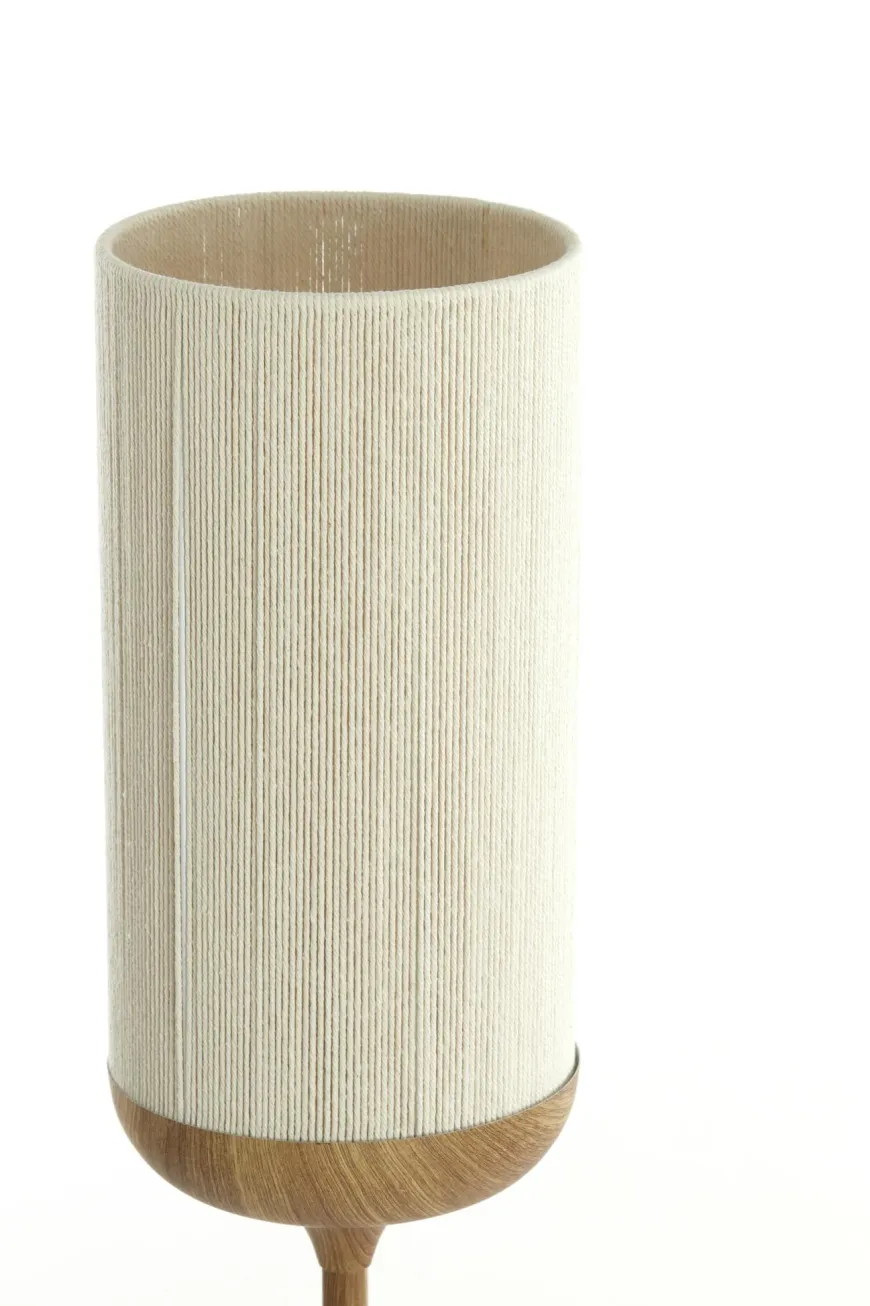 Light en Living Vloerlamp Ø23x159 cm DANIA hout print naturel+touw crème
