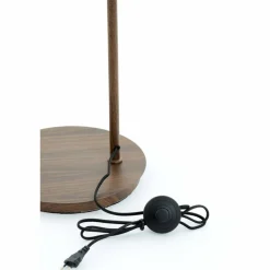 Light en Living Vloerlamp 43x30x165 cm BAYLIE hout print d bruin+bruin glas