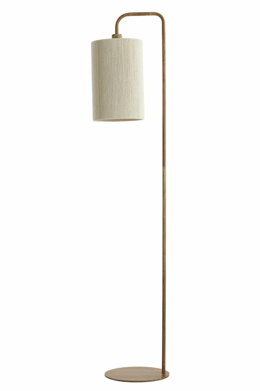 Light en Living Vloerlamp 33,5x28x155 cm DONIO hout print naturel+touw crème