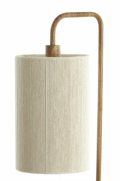 Light en Living Vloerlamp 33,5x28x155 cm DONIO hout print naturel+touw crème