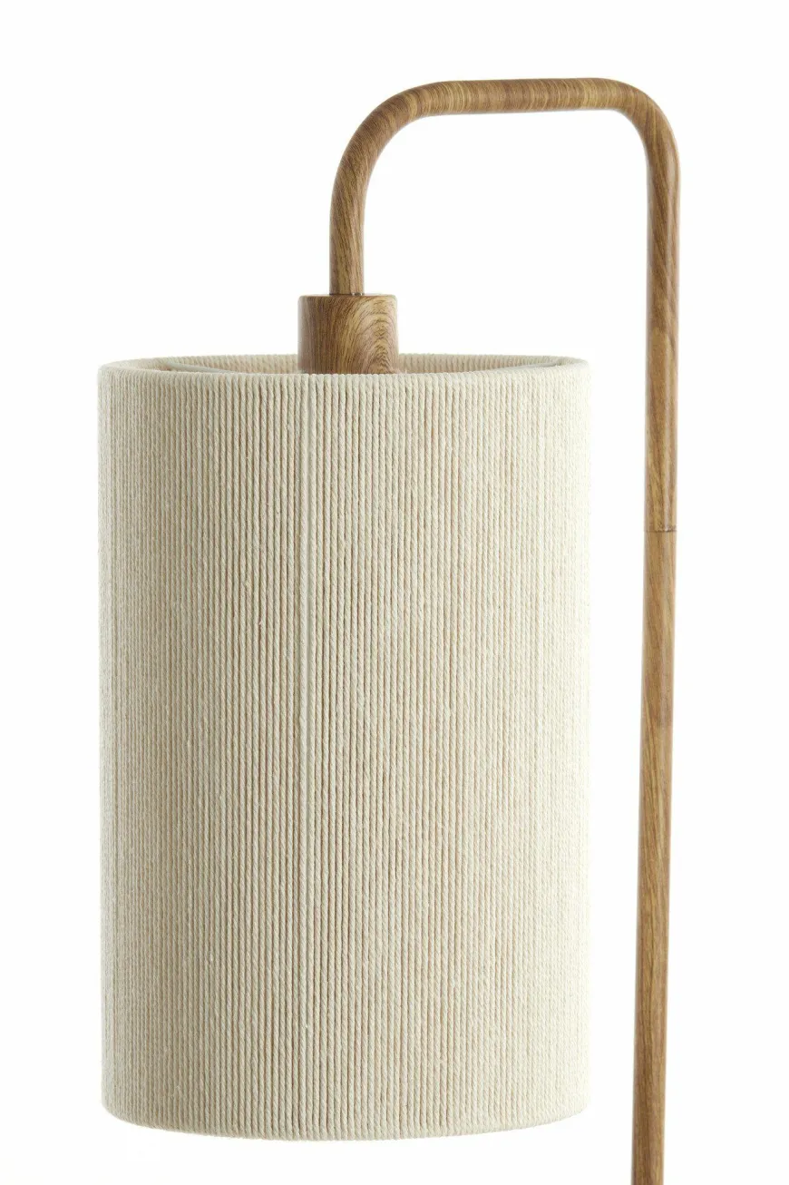 Light en Living Vloerlamp 33,5x28x155 cm DONIO hout print naturel+touw crème